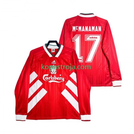 Billiga Fotbollströjor Liverpool MCMANAMAN 17 1993 1995 Retro Hemma tröja Långärmad